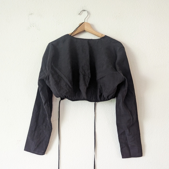 Zara Surplice Cropped Shirt - Picture 5 of 8